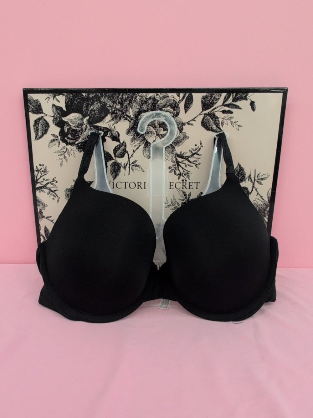 Victoria Secret Perfect Shape Smooth Push Up T Shirt Bra 38C Black